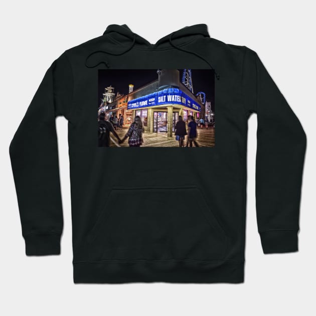 Boardwalk Fudge And Salt Water Taffy Hoodie by JimDeFazioPhotography